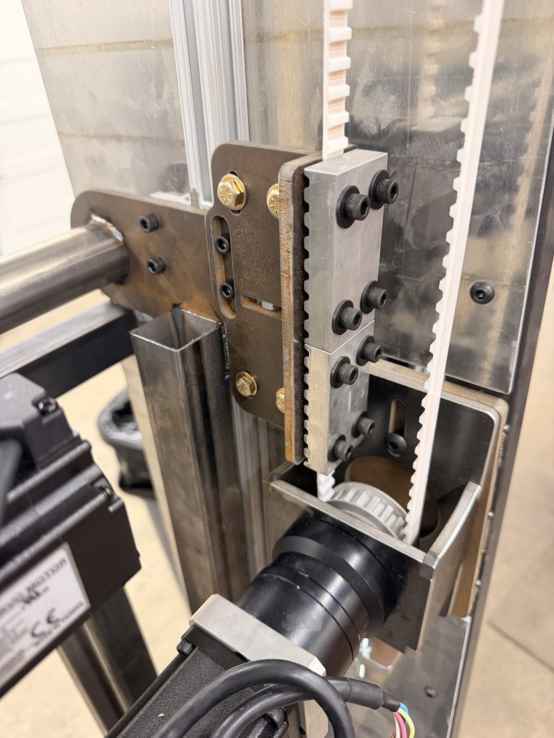 Machined drive components in position