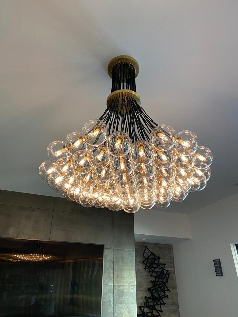 Cluster chandelier, hospitality