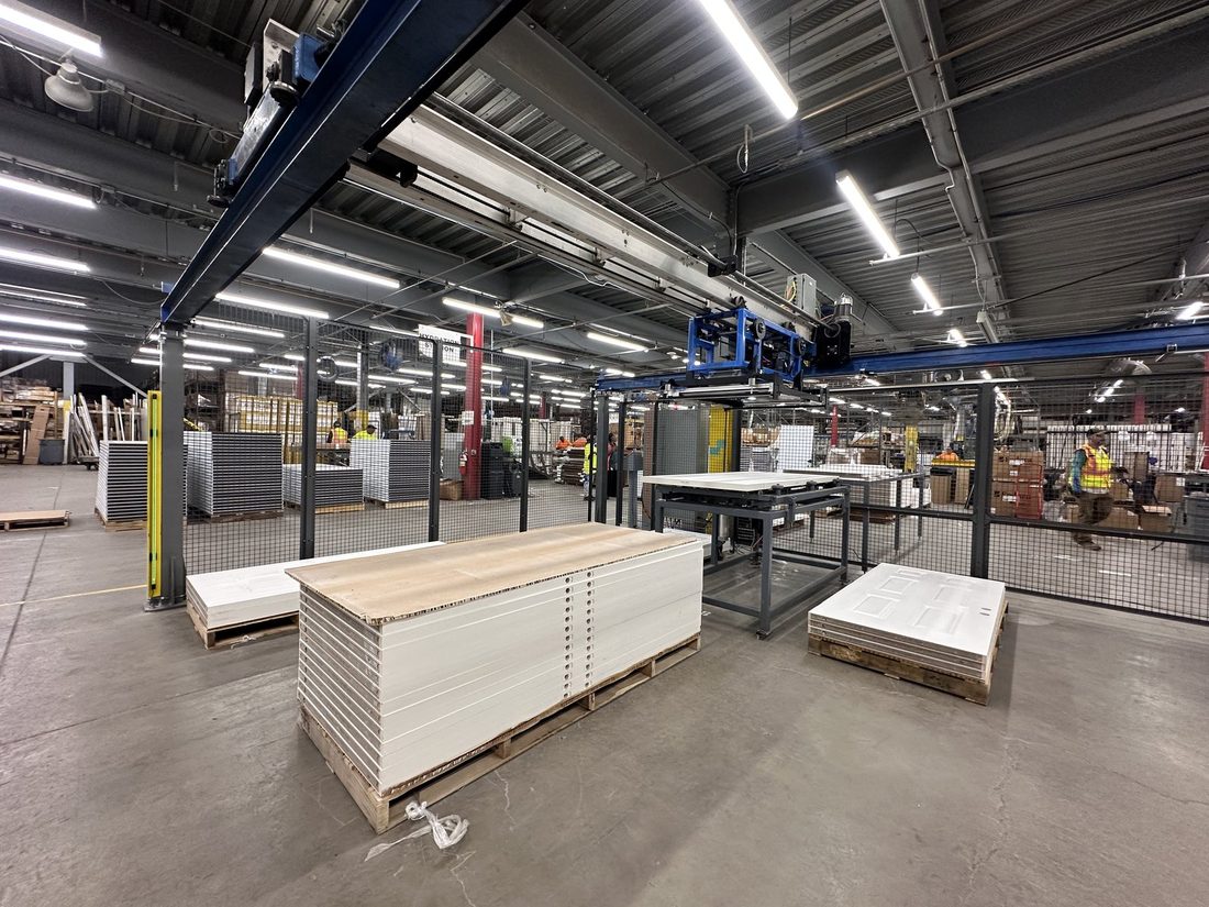 Automated handling system installed in an operating plant